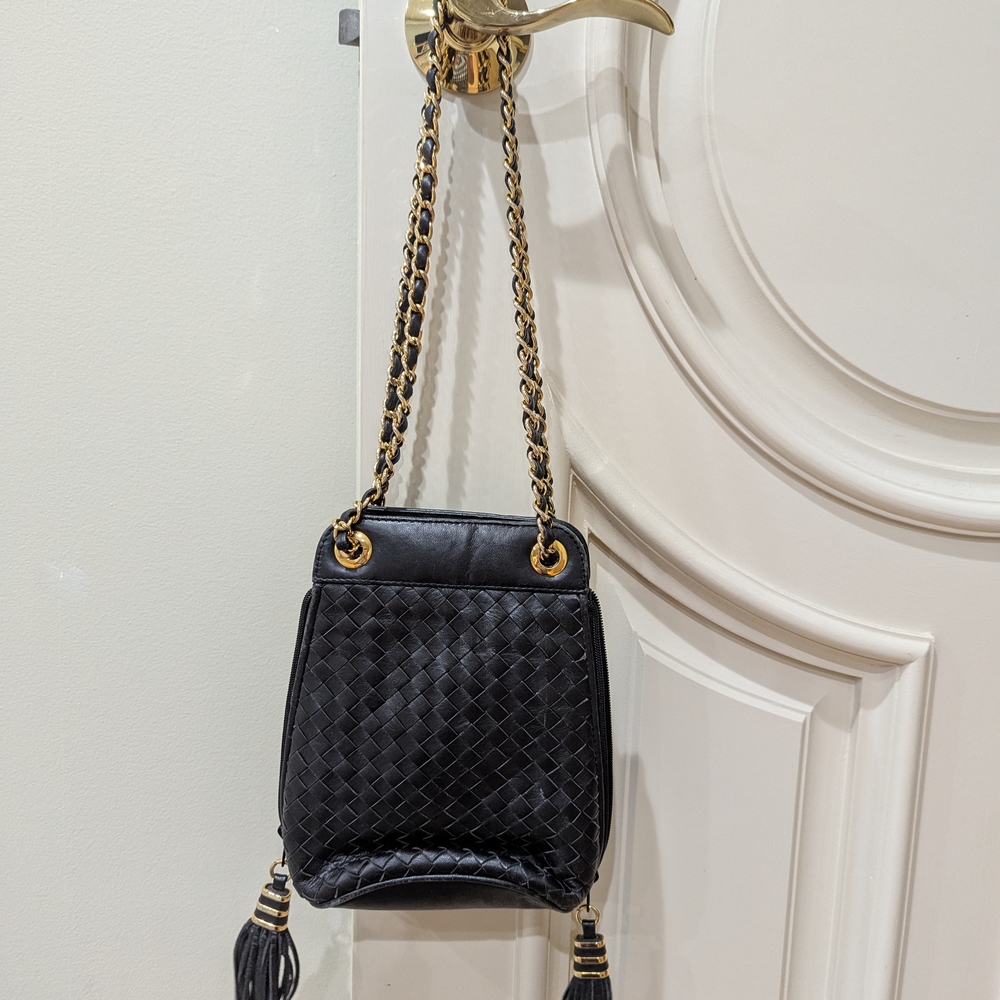 Black and Gold Mini Bags with Chain Hardware